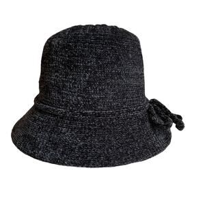 Vince Camuto black chenille bucket hat